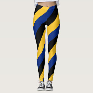 Legging Corantes de Bandeiras Nacionais de Barbados, com d