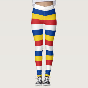 Legging Corantes de Bandeiras Nacionais de Cabo Verde Hori