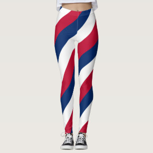 Legging Corantes de Sinalizador Nacional Libéria em Faixa