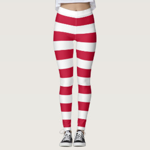Legging Corantes Nacionais de Bandeiras da Dinamarca Horiz