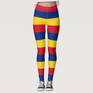 Legging Corantes Nacionais de Bandeiras da Romênia Horizon