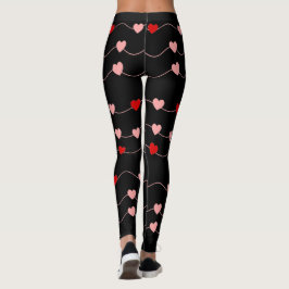 Legging Corda de Dia de os namorados Cobra Amor Rosa Verme