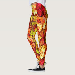 Legging Cordas cruzadas escondidas sob um tecido vermelho