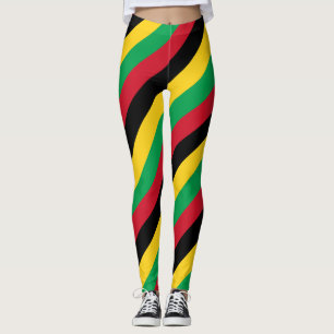 Legging Cordas de Bandeira Nacional da Guiné-Bissau com Co