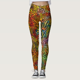 Legging Cordas Zebra Multicoloridas