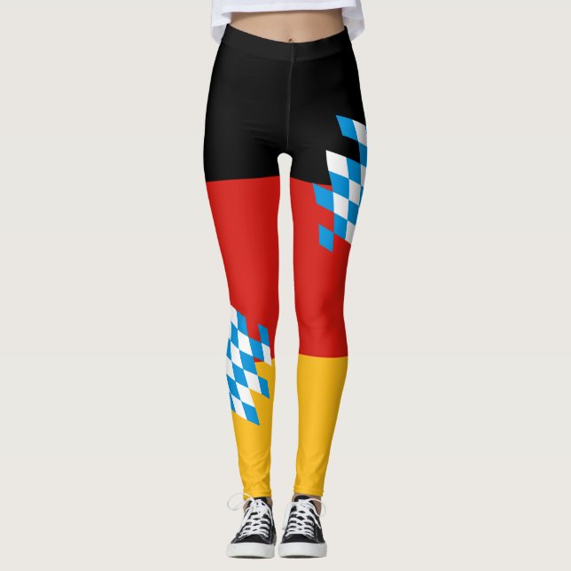 Legging CORES ALEMÃS DA BANDEIRA DE BAVIERA + suas ideias (Frente)
