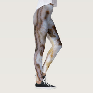 Legging Cores Autênticas E Design De Pedra De Agato Natur