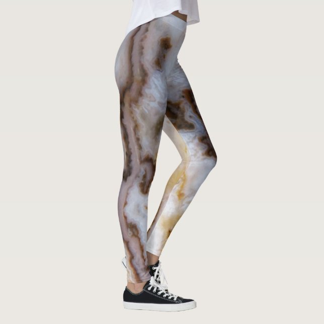 Legging Cores Autênticas E Design De Pedra De Agato Natura (Direita)
