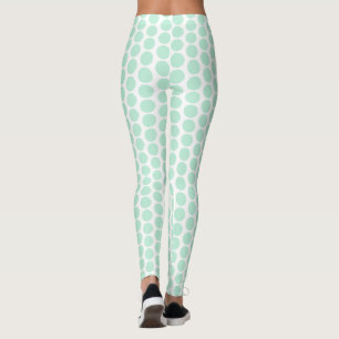 Legging Cores Brancas Verdes da Mint Elegante Moderna Pers