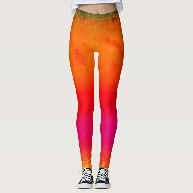 Legging Cores brilhantes Textured em caneleiras (Frente)
