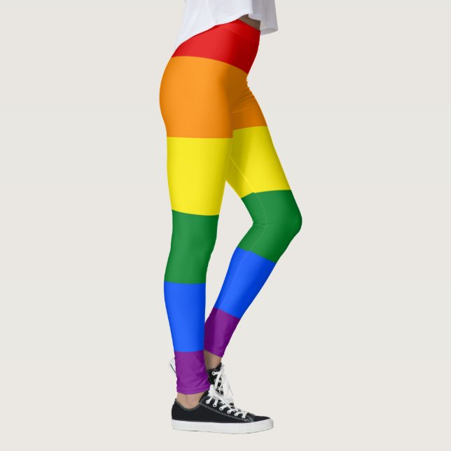 Legging CORES DA BANDEIRA ARCO-ÍRIS listras + suas ideias (Direita)