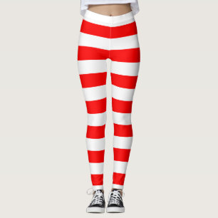 Legging Cores da Bandeira Nacional da Indonésia Faixas Hor