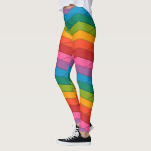 Legging Cores das cotovelas riscadas