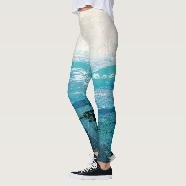 Legging Cores de Água Azul de Apphire (Esquerda)