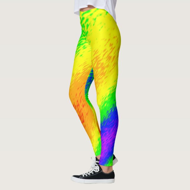 Legging Cores de Arco-íris Espalhadas (Esquerda)
