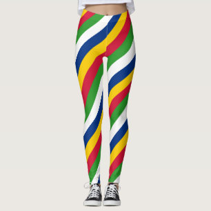 Legging Cores de Bandeira Nacionais da República Centro-Af