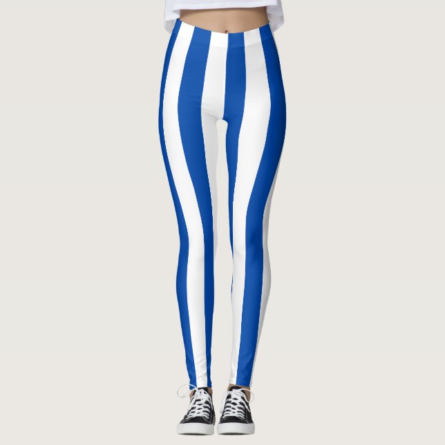 Legging Cores de Bandeira Nacionais de El Salvador Vertica (Frente)
