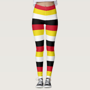 Legging Cores de Bandeira Nacionais do Brunei Horizontais
