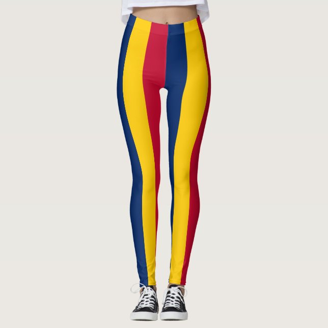Legging Cores de Bandeiras Nacionais Chade Verticais (Frente)