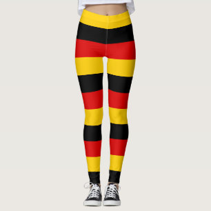 Legging Cores de Bandeiras Nacionais da Alemanha Horizonta