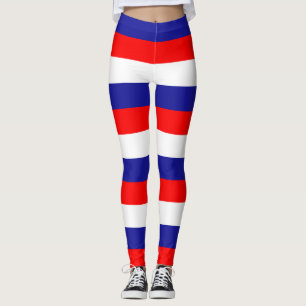 Legging Cores de Bandeiras Nacionais da Croácia Horizontai