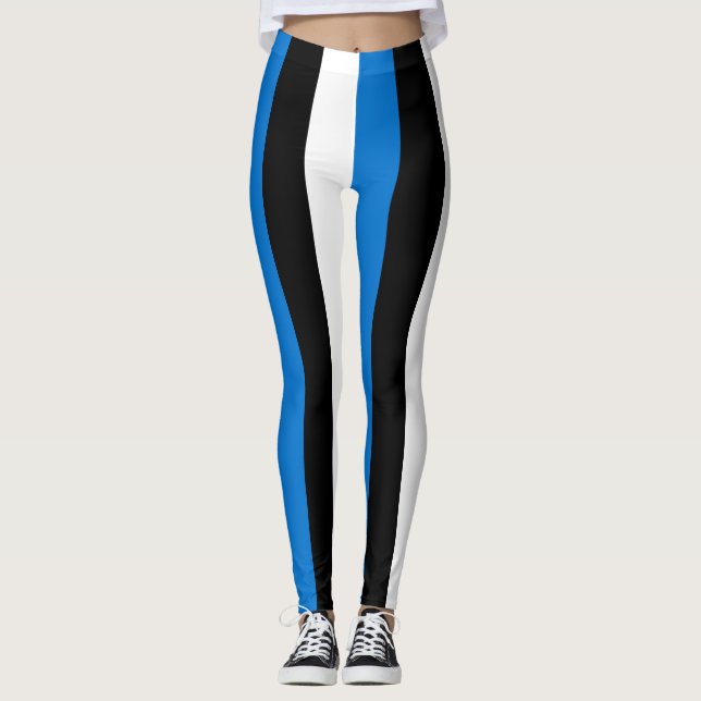 Legging Cores de Bandeiras Nacionais da Estônia, Verticais (Frente)