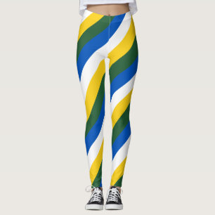 Legging Cores de Bandeiras Nacionais das Ilhas Salomão Str