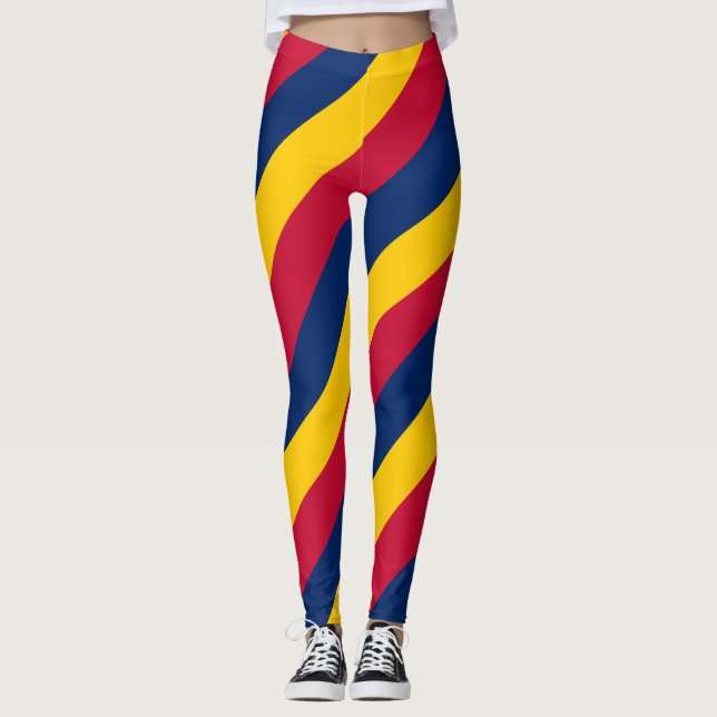 Legging Cores de Bandeiras Nacionais do Chade com Strike D (Frente)