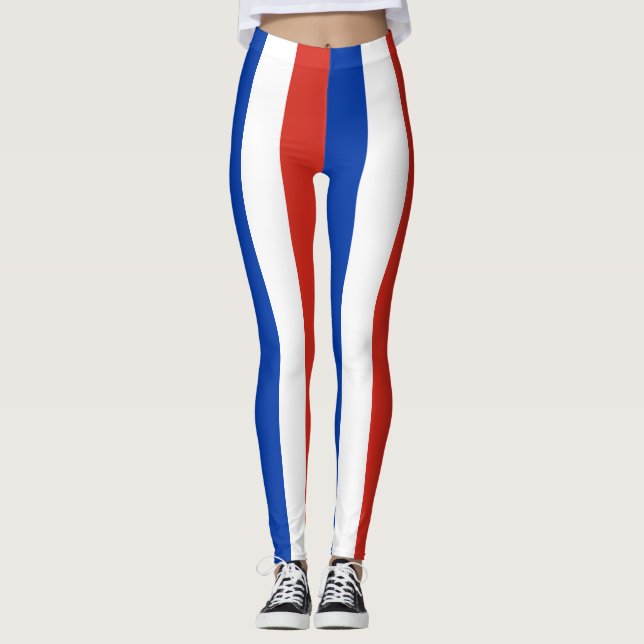 Legging Cores de Bandeiras Nacionais do Chile Verticais (Frente)