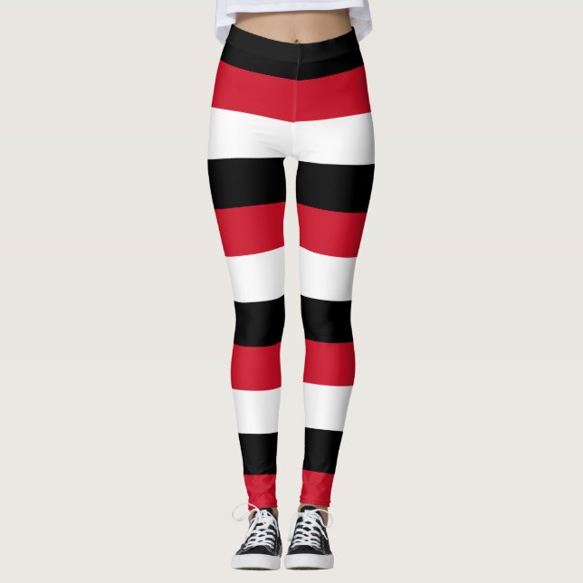 Legging Cores de Bandeiras Nacionais do Egito Horizontais (Frente)