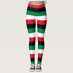 Legging Cores de Bandeiras Nacionais do Kuwait Horizontais