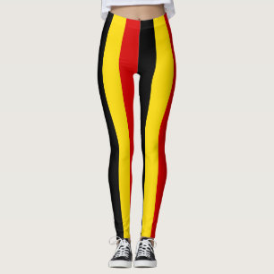 Legging Cores de Bandeiras Nacionais do Uganda Verticais