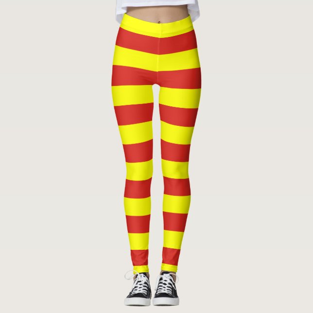Legging Cores de Bandeiras Nacionais do Vietname Horizonta (Frente)