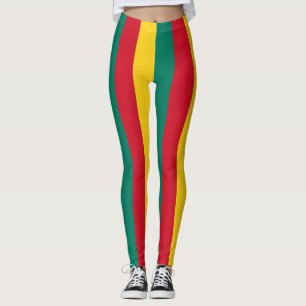 Legging Cores de Bandeiras Nacionais dos Camarões, Vertica