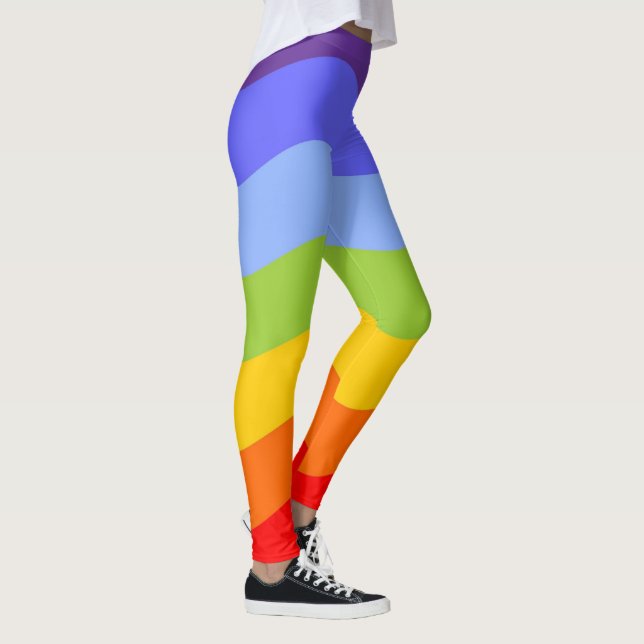 Legging Cores de Chakras/Rainbow - ondas (Direita)