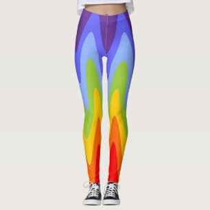 Legging Cores de Chakras / Rainbow - ondas altas