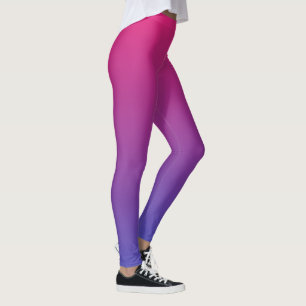 Legging Cores de Gradiente Rosa e Roxo