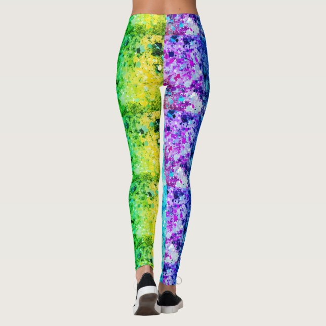 Legging Cores de Joias Brilhantes em Moderno Personalizado (Verso)