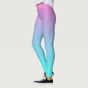 Legging Cores de sereia ombre, cor-de-rosa-abstrato