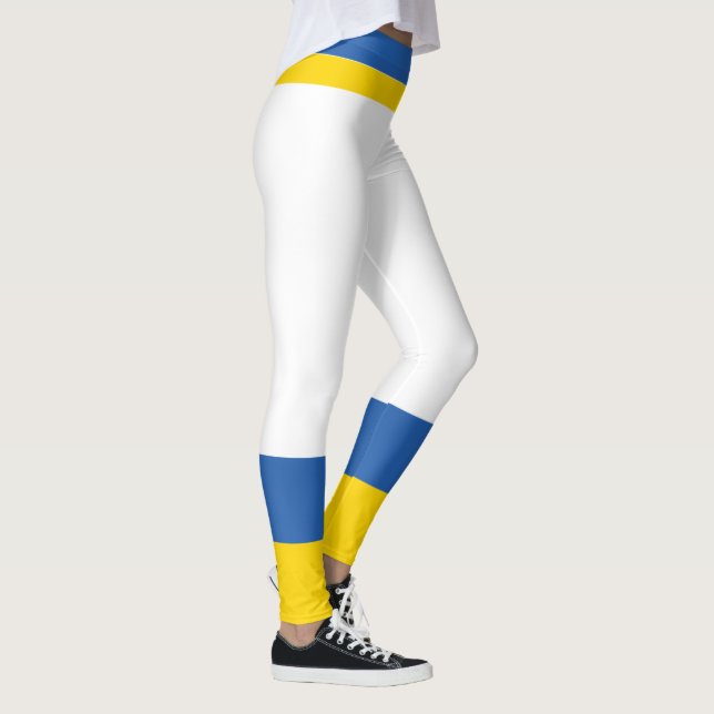Legging Cores de Sinalizador da Ucrânia Amarelo Azul Moder (Direita)