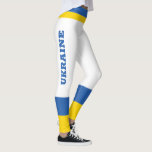 Legging Cores de Sinalizador da Ucrânia Amarelo Azul Moder<br><div class="desc">Design é azul e amarelo,  Suportem a Ucrânia.</div>