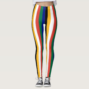 Legging Cores de Sinalizador Nacional da África do Sul Ver