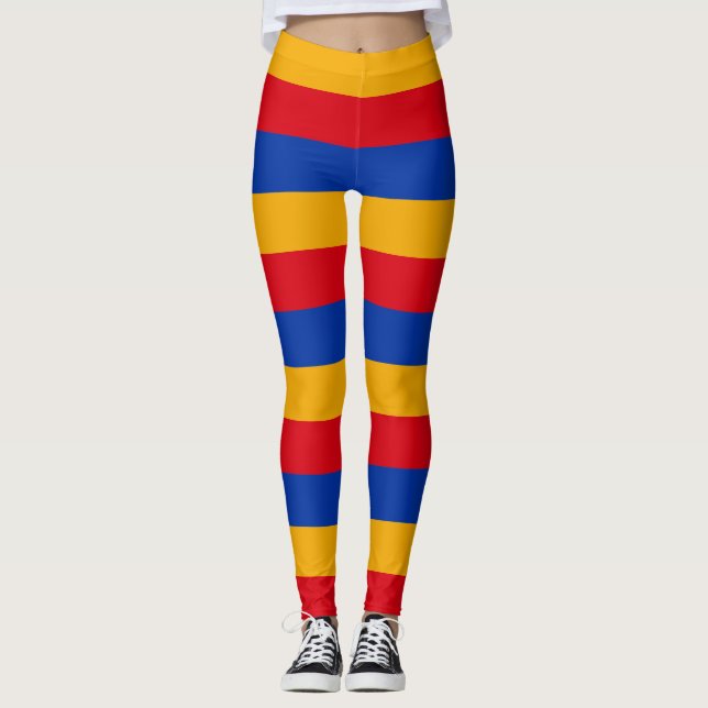 Legging Cores de Sinalizador Nacional da Armênia - Horizon (Frente)