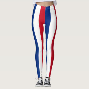 Legging Cores de Sinalizador Nacional da Costa Rica Vertic