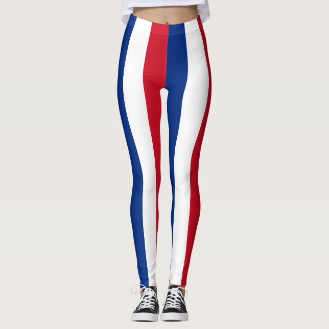 Legging Cores de Sinalizador Nacional da Costa Rica Vertic (Frente)
