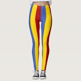 Legging Cores de Sinalizador Nacional Eswatini Verticais