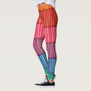 Legging cores do arco-íris abstrato