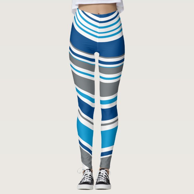 Legging Cores em estilo retrô Ondas  (Frente)