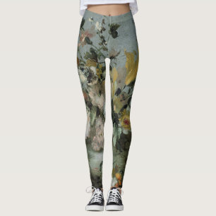 Legging cores macias do design floral bonito