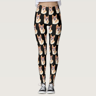 Legging Corgi com óculos escuros cor-de-rosa